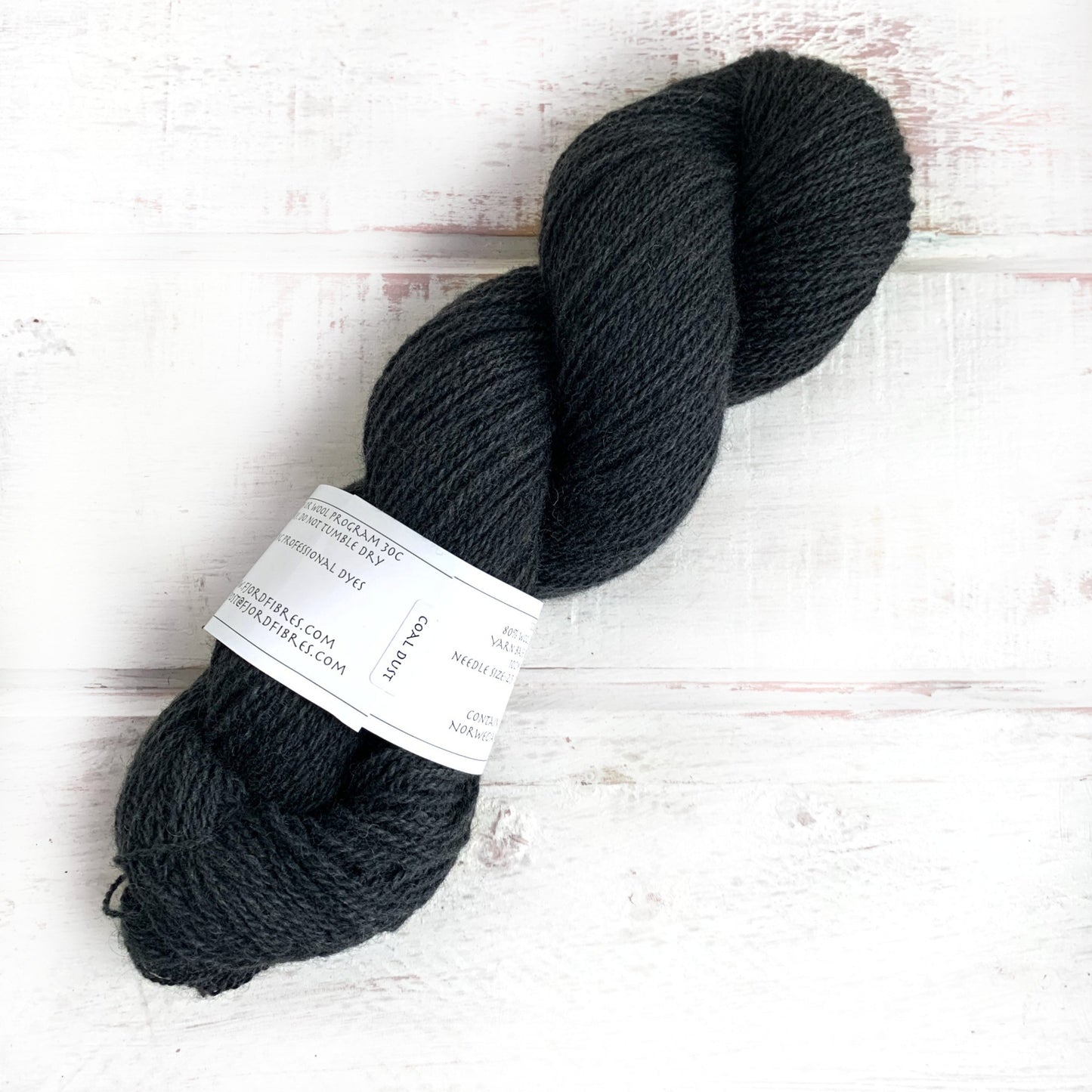 Coal Dust - Trollfjord Sock - Hand Dyed Yarn - Tonal Yarn