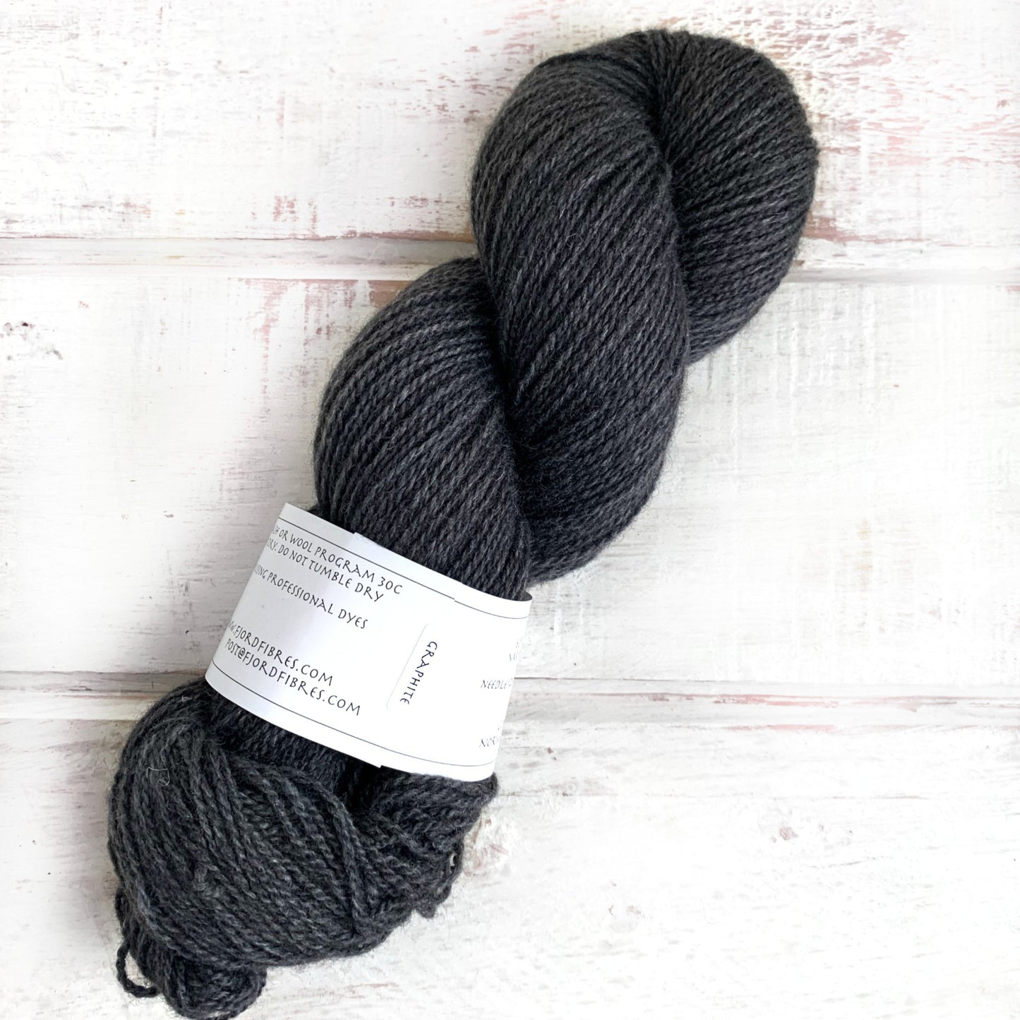 Graphite - Trollfjord sock - Hand Dyed Yarn - Tonal Yarn