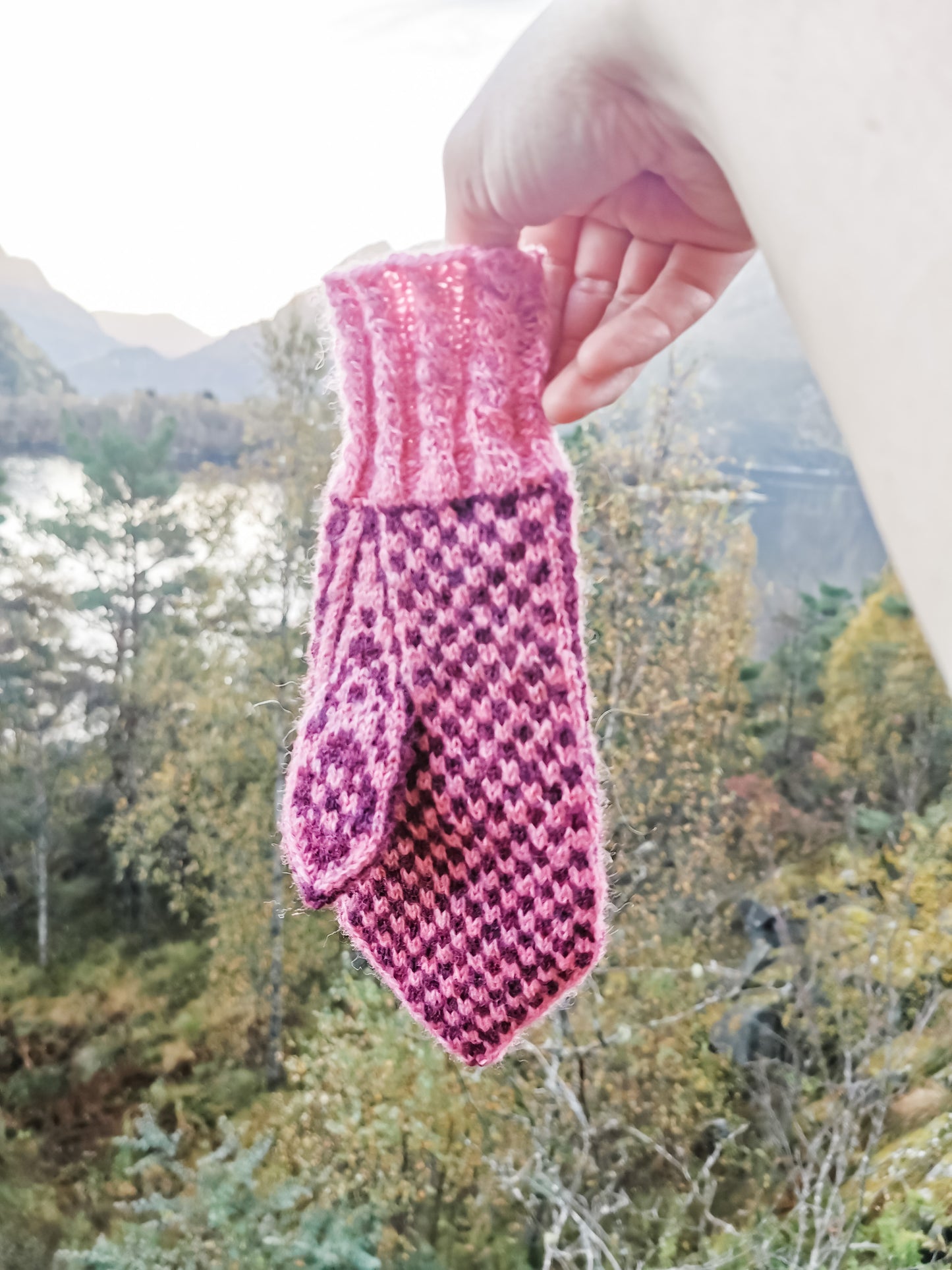 Fleur Élise Mittens Pattern Only -  Digital Pattern in English/Norwegian - Norwegian mittens design