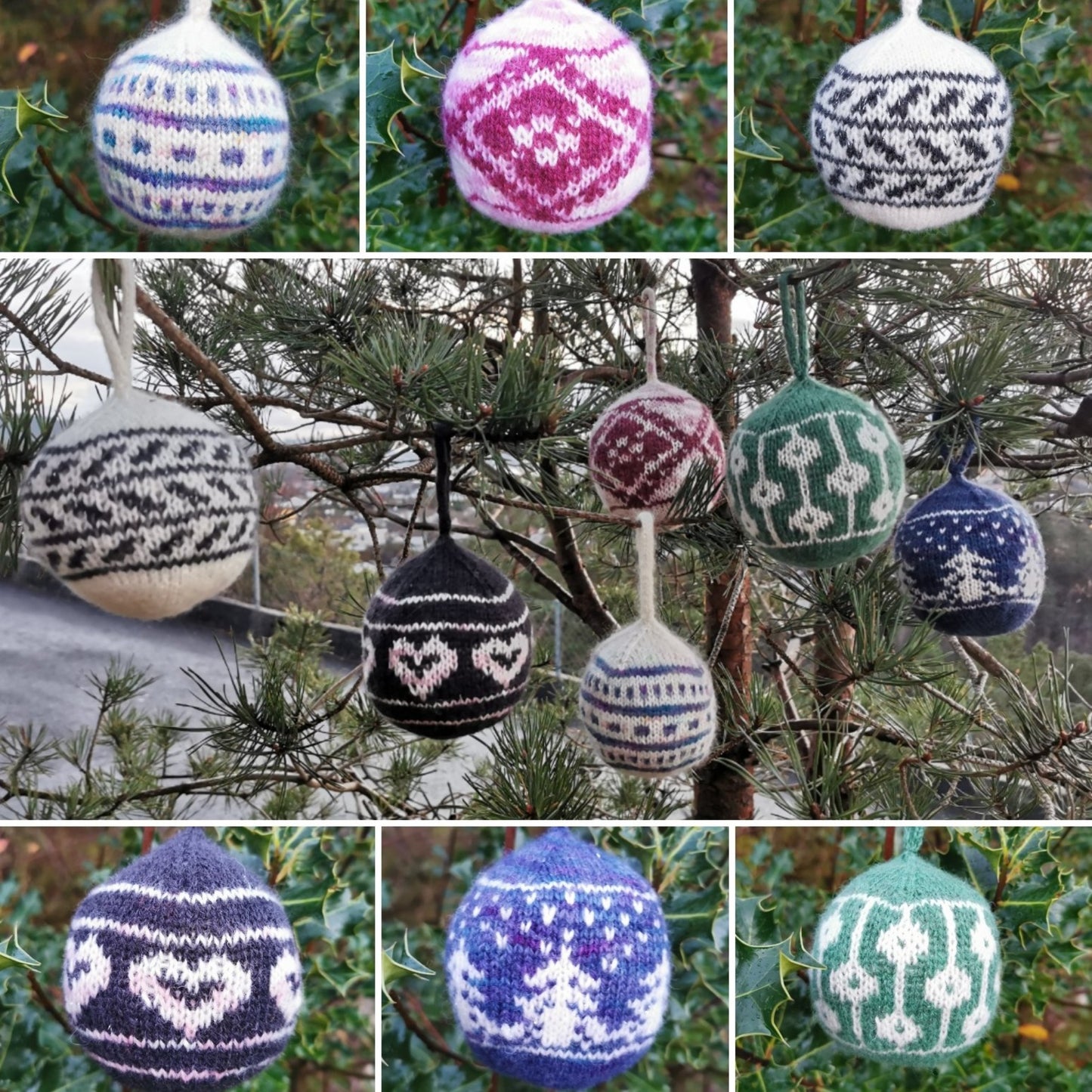 Christmas Ornaments Pattern Only -  Digital Pattern in English/Norwegian