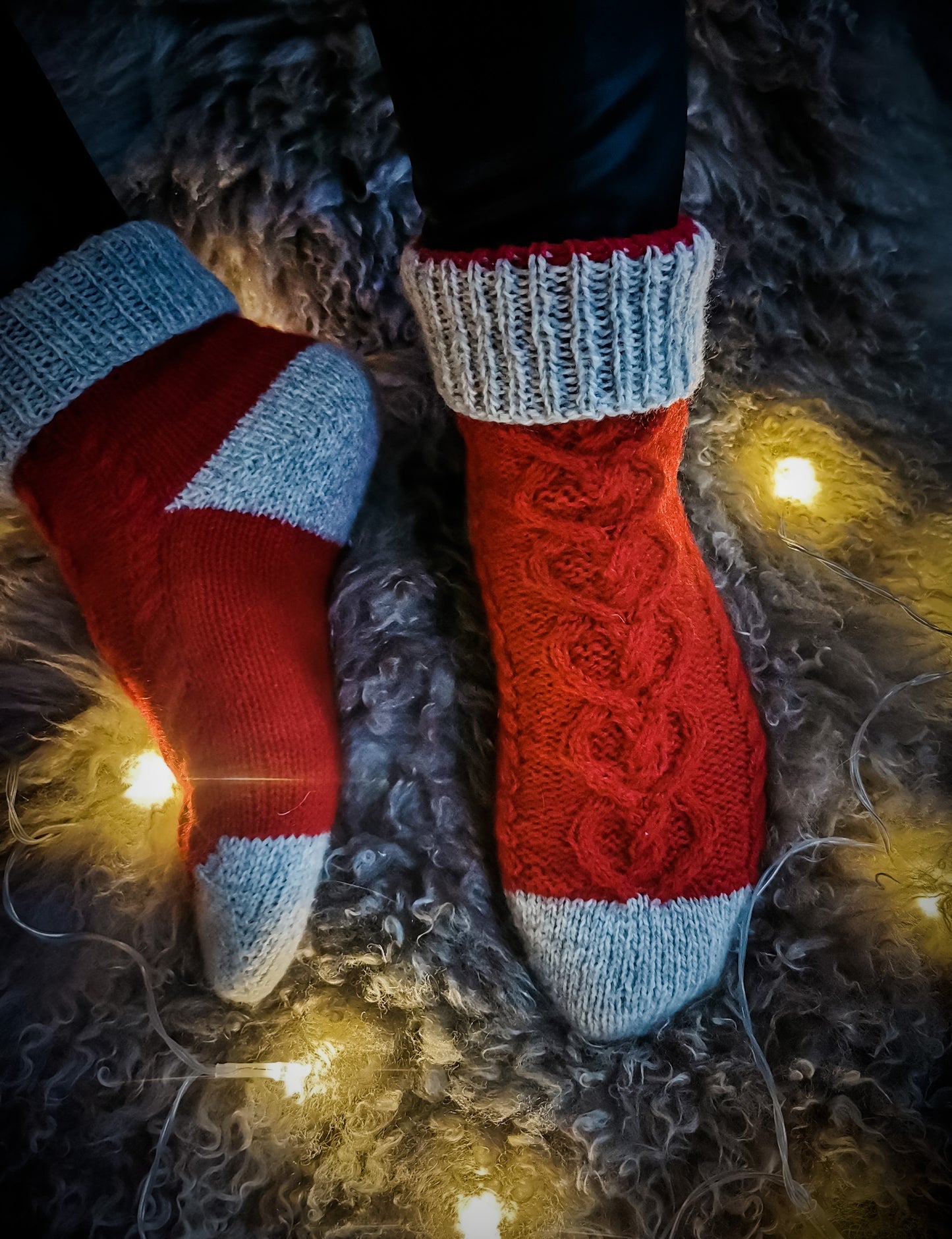 Christmas Edition Yarn Kit  of Love is in the Air Socks  -   Pattern in English/Norwegian - Norwegian design