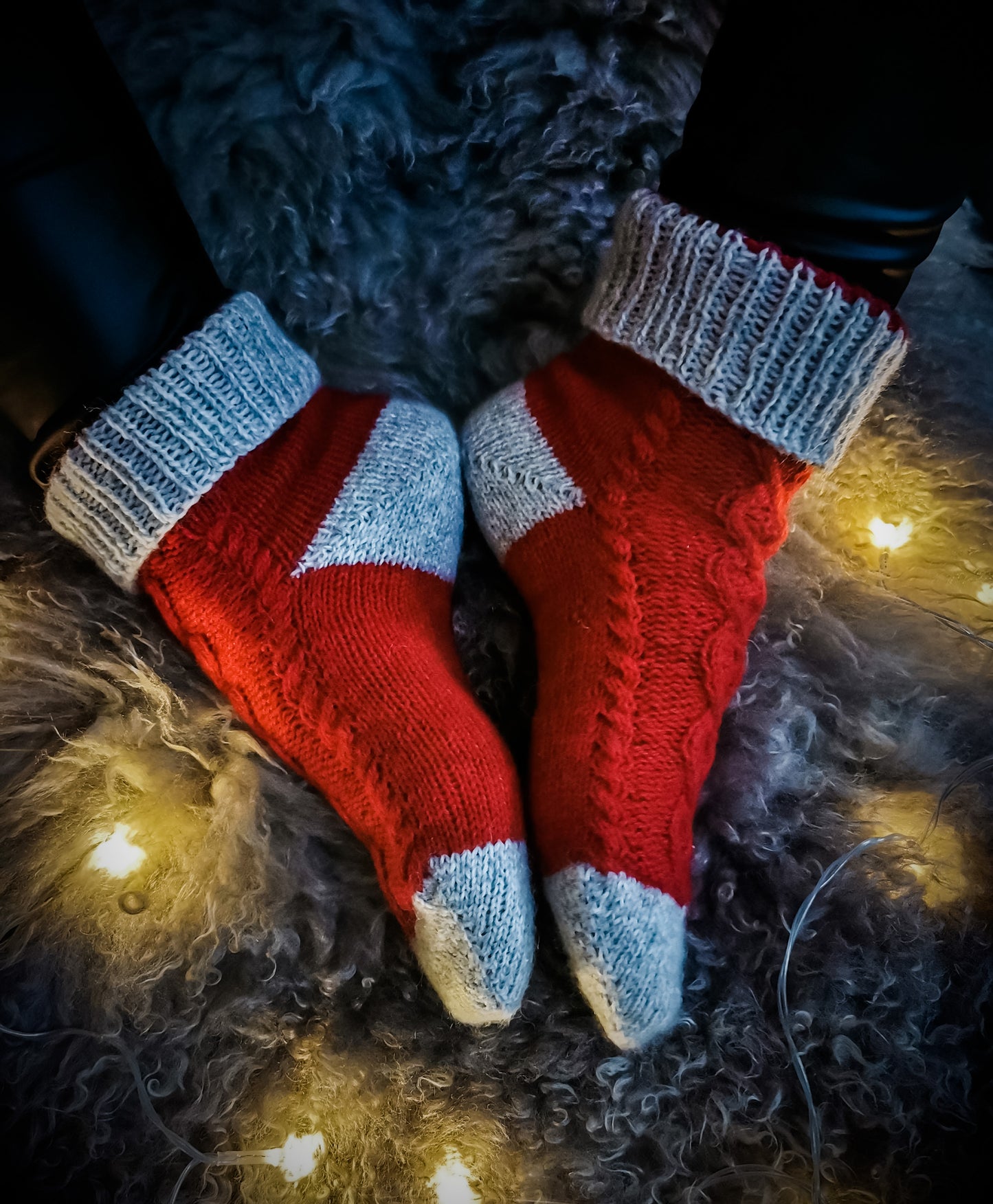 Christmas Edition Yarn Kit  of Love is in the Air Socks  -   Pattern in English/Norwegian - Norwegian design
