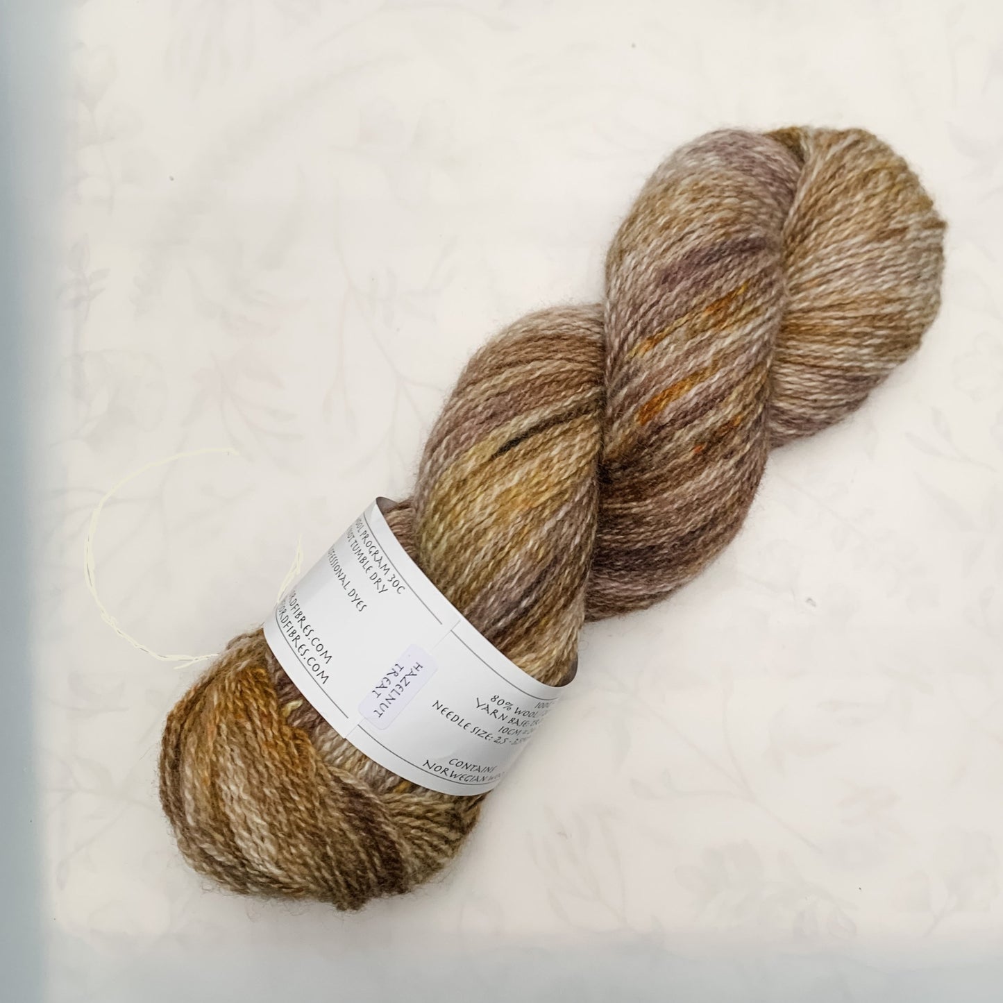 Hazelnut Treat - Trollfjord sock - Variegated Yarn - Hand dyed yarn