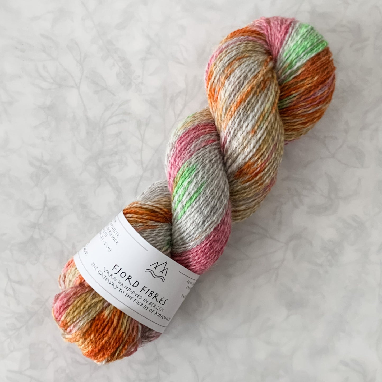Flower Fields - Trollfjord sock - Variegated Marled Yarn - Hand dyed yarn