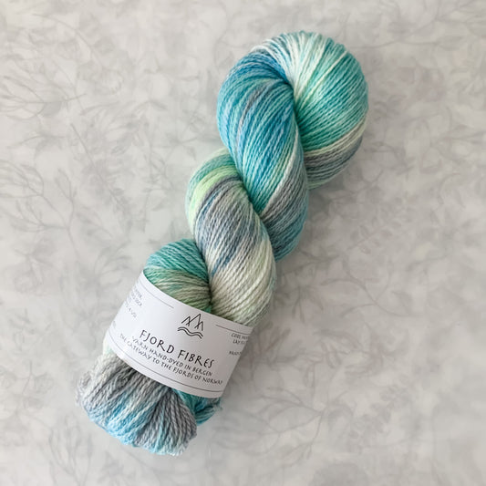 Water Music - Trollfjord sock - Hand Dyed Yarn - Variegated Yarn