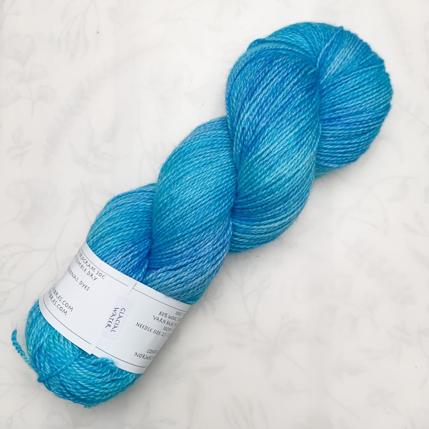 Glacial Water - Trollfjord sock - Hand Dyed Yarn - Variegated Yarn