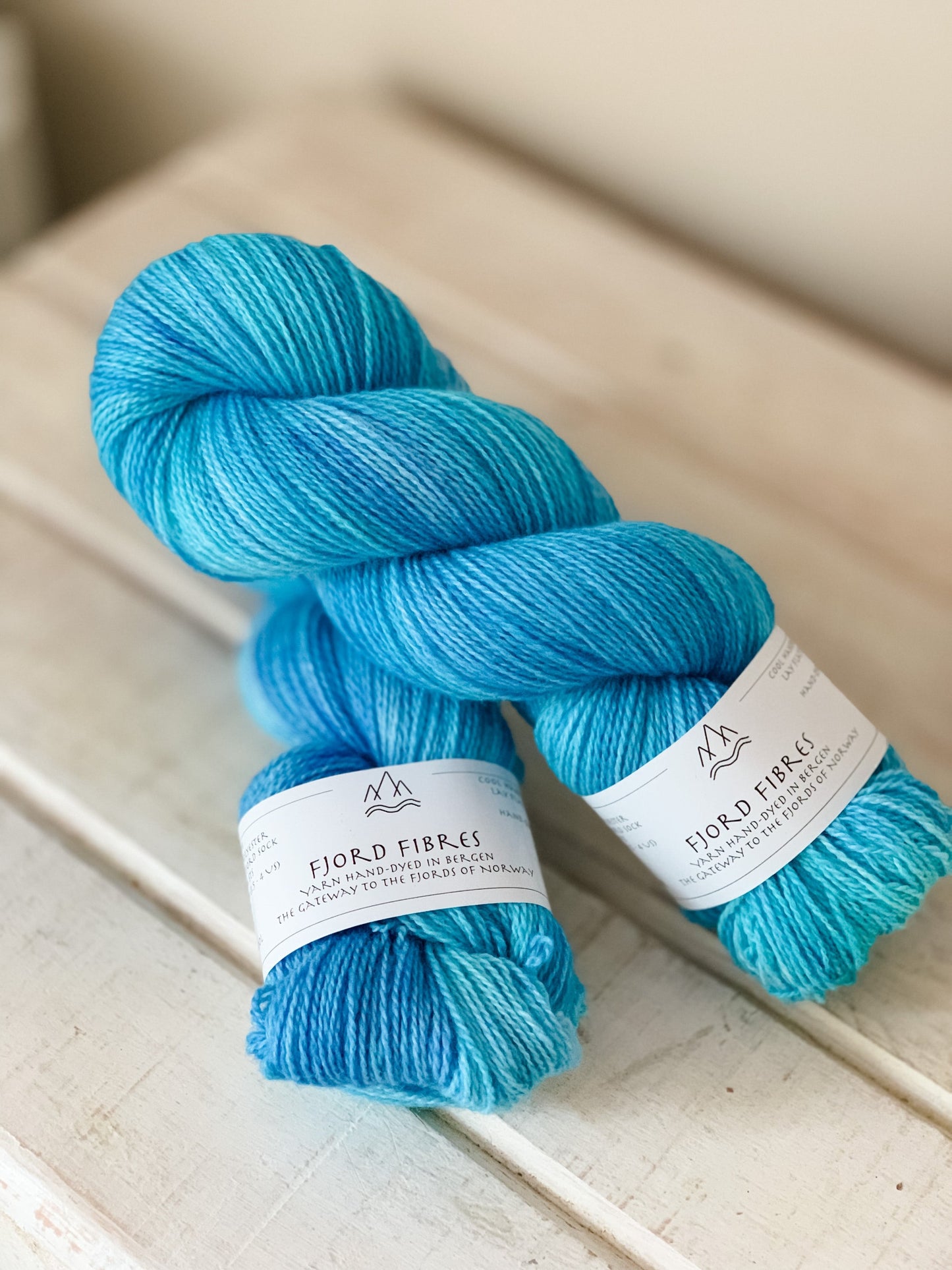 Glacial Water - Trollfjord sock - Hand Dyed Yarn - Variegated Yarn