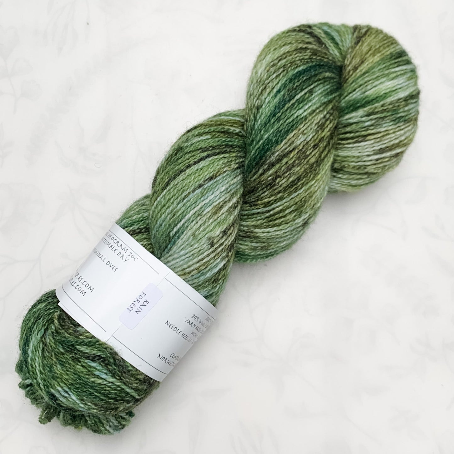 Rain Forest - Trollfjord sock - Hand Dyed Yarn - Variegated Yarn