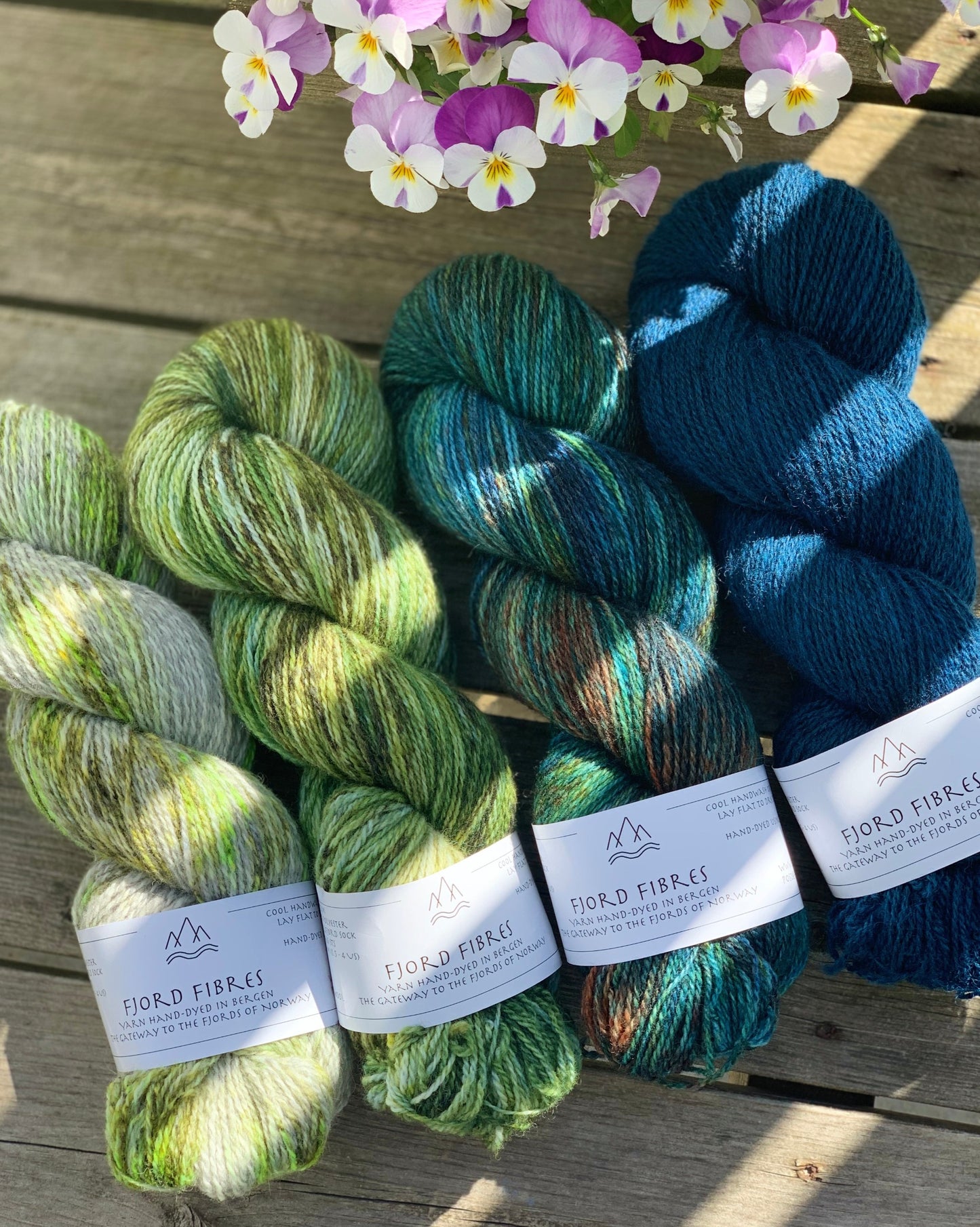 Rainforest Fade set Set - Trollfjord Sock - Variegated Yarn - Hand dyed yarn