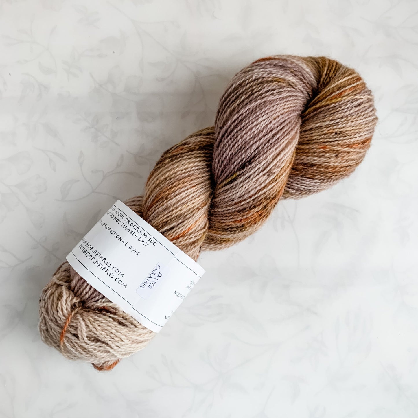 Salted Caramel - Trollfjord sock - Hand Dyed Yarn - Variegated Yarn