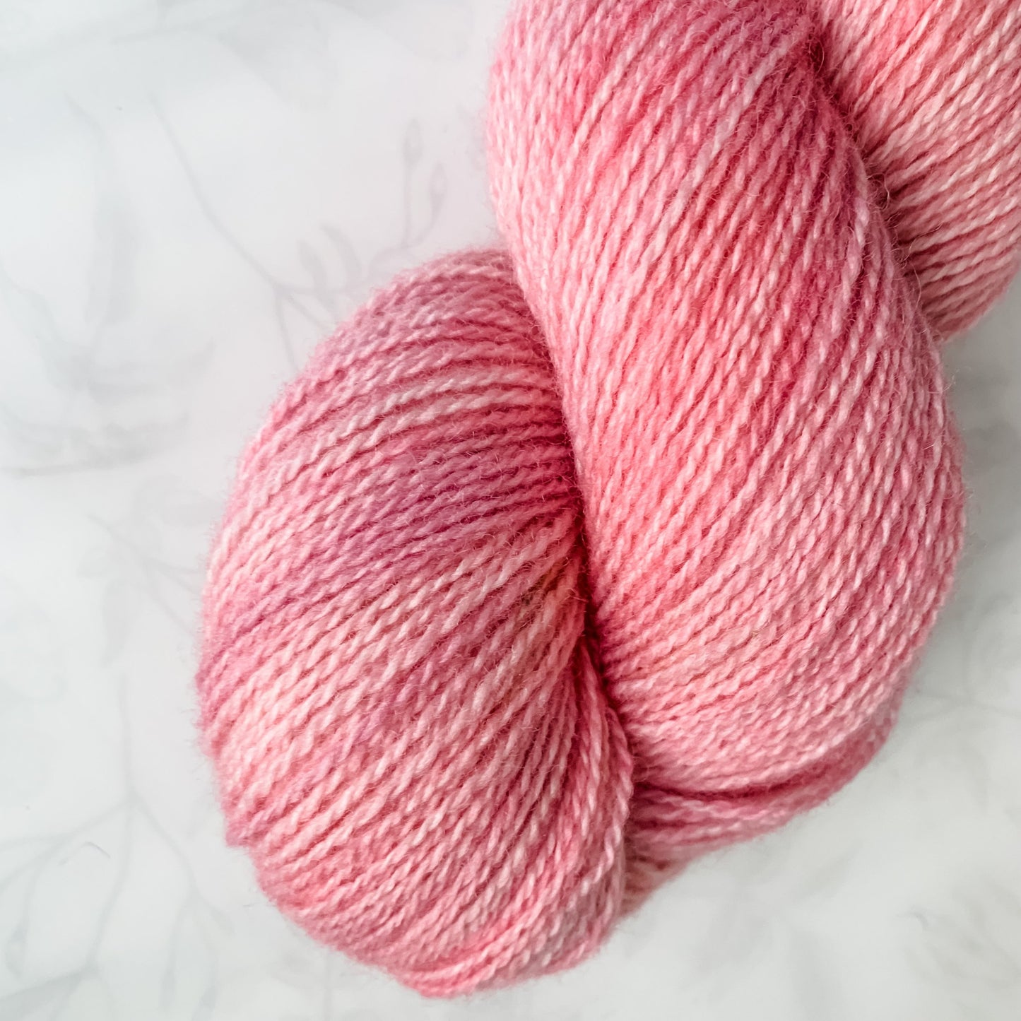 Love in Bloom- Trollfjord sock - Hand Dyed Yarn - Tonal Yarn