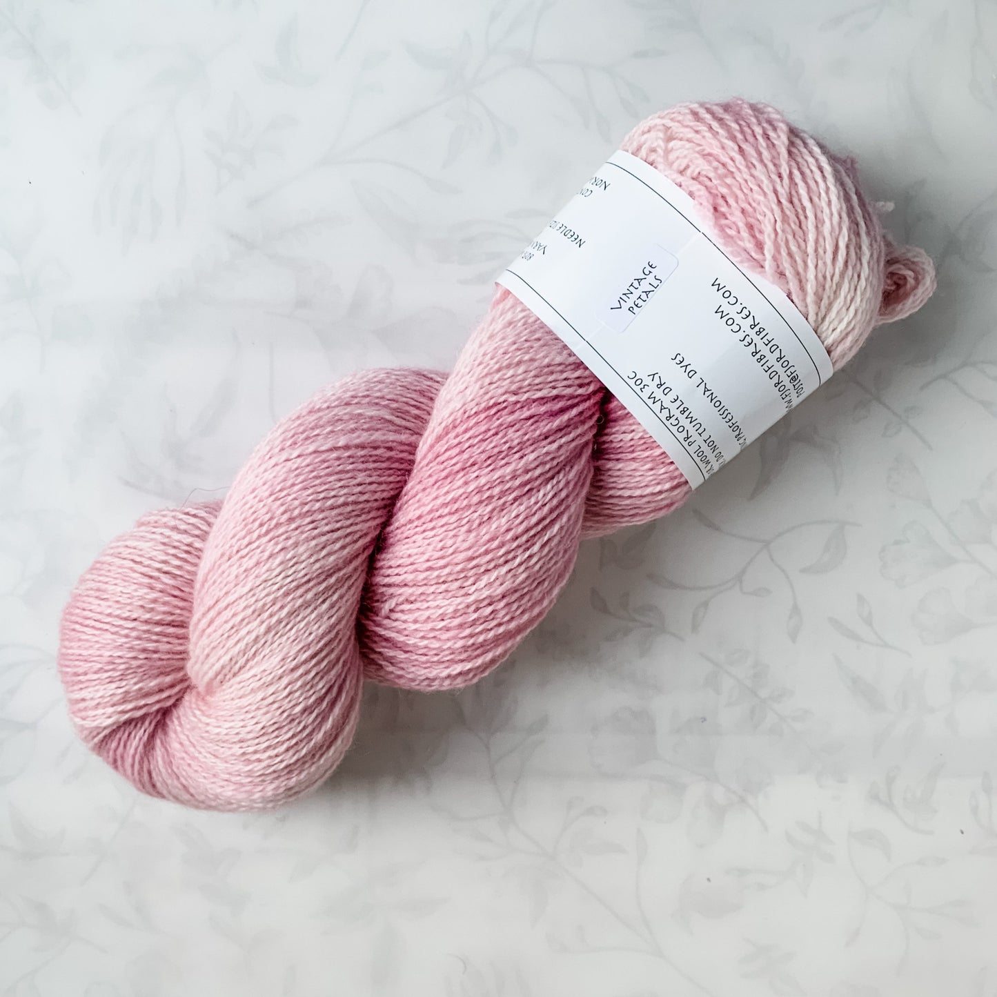 Vintage Petals - Trollfjord sock - Hand Dyed Yarn - Tonal Yarn