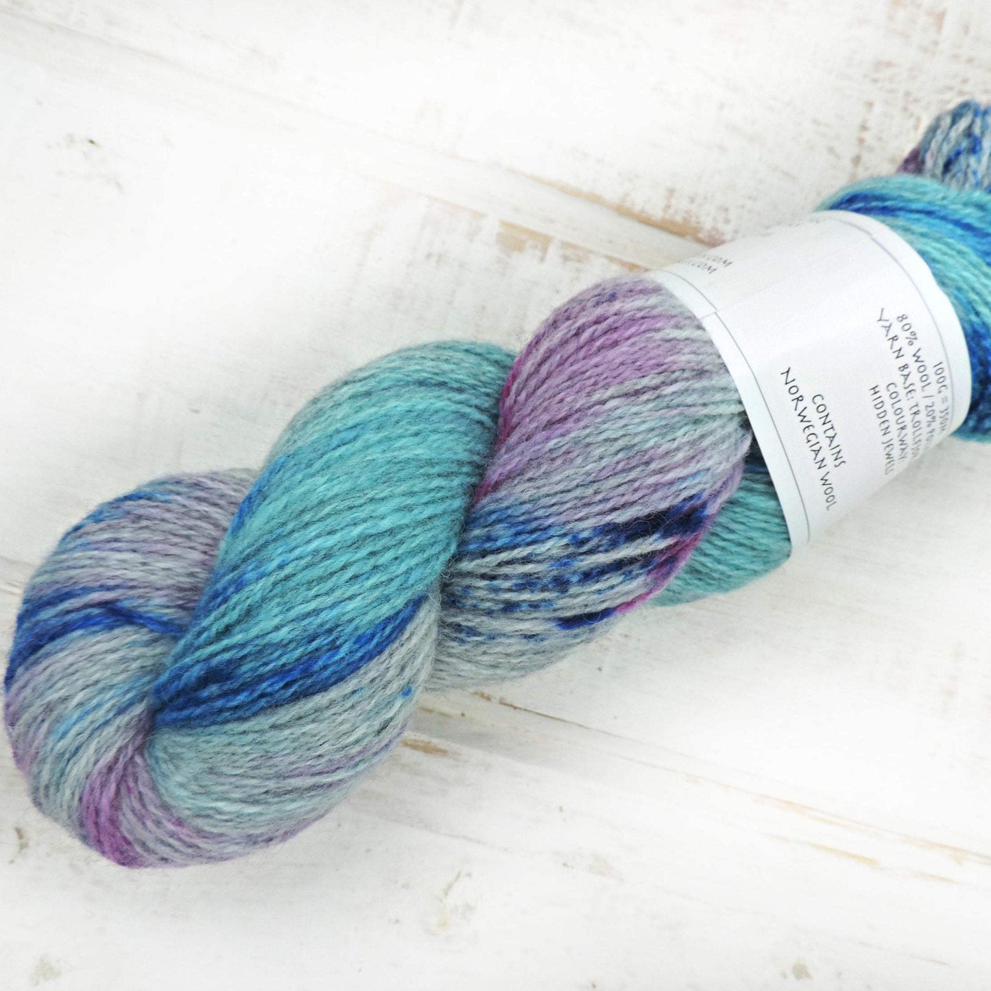 Hidden Jewels - Trollfjord Sock - Hand Dyed Yarn - Variegated Yarn