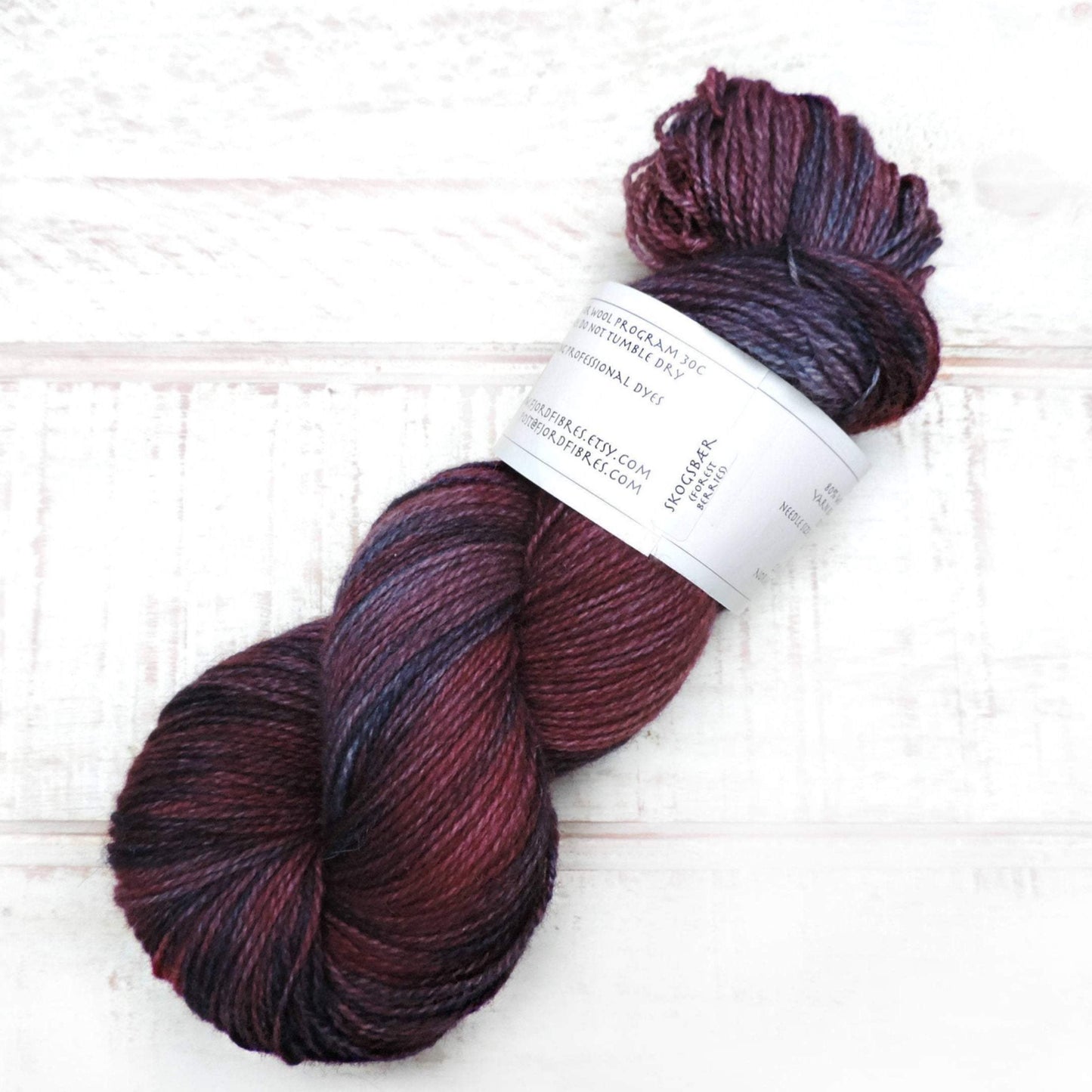 Skogsbær (Forest Berries) - Trollfjord sock - Variegated Yarn - Hand dyed yarn