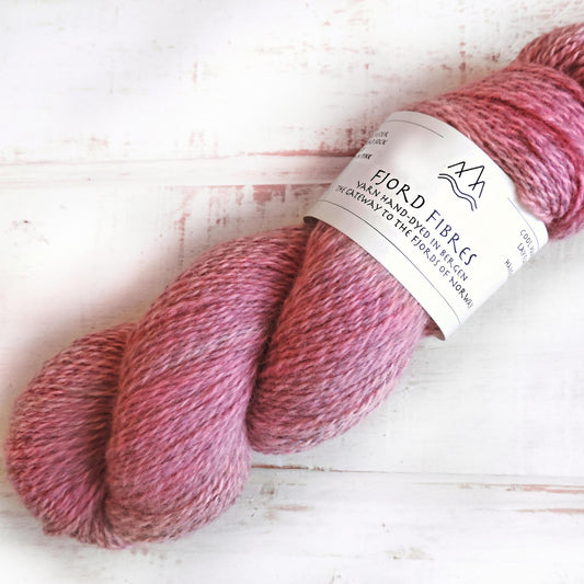 Pretty in Pink -Trollfjord Sock -  Hand Dyed Yarn - Marled yarn