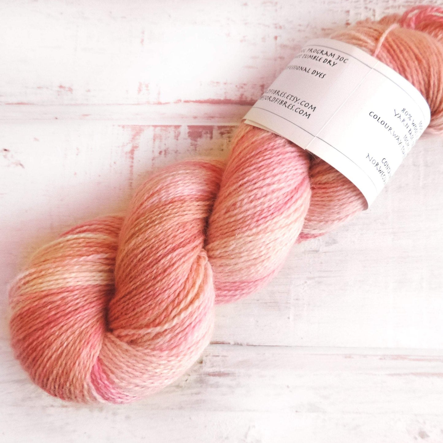Toasted Marshmallows - Trollfjord sock  - Hand Dyed Yarn - Variegated Yarn