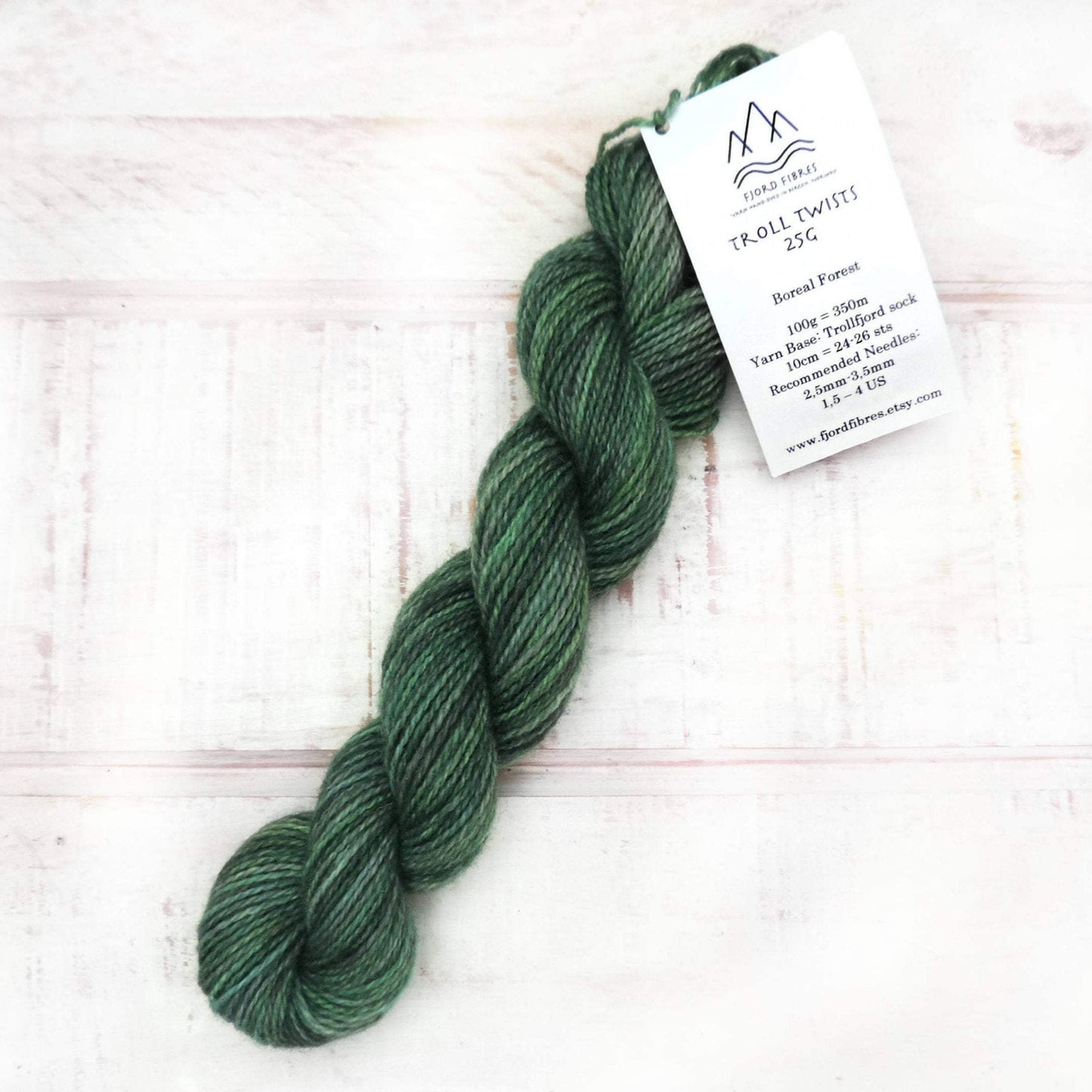 Boreal Forest - Trollfjord sock - Variegated Yarn - Hand dyed yarn