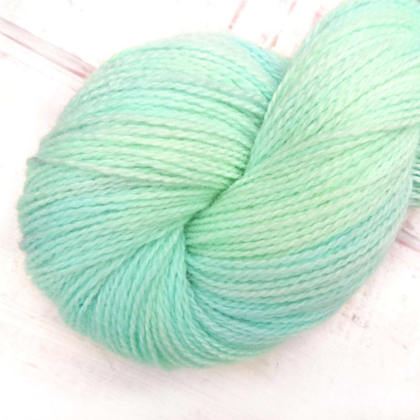 Iced mint - Trollfjord Sock - Hand Dyed Yarn - Tonal yarn