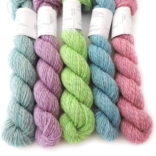 Marled Mini Skein Set - Trollfjord Sock - Hand Dyed Sock Yarn - Tonal Yarn