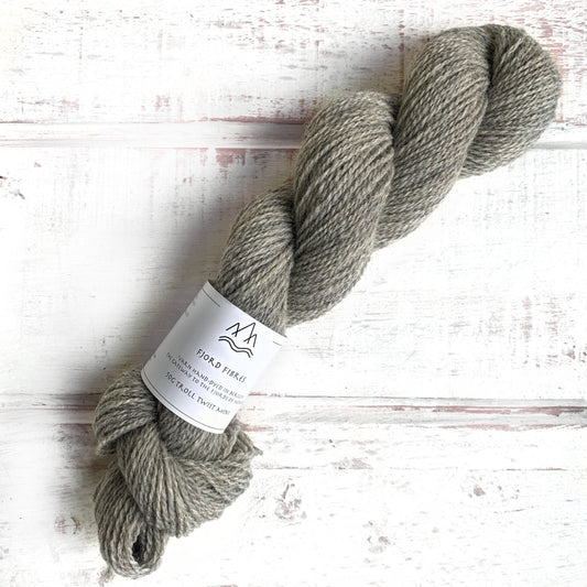 Heathered Warm Grey - Trollfjord Sock - Undyed Yarn