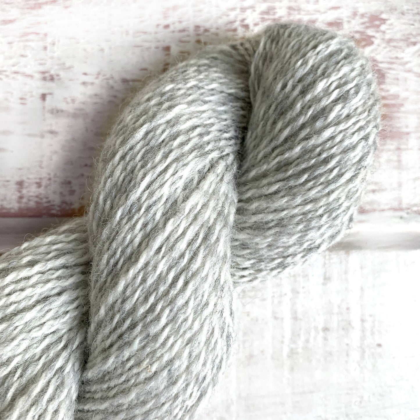 White/Grey Marled -Trollfjord Sock - Undyed Yarn